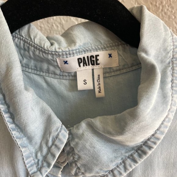 Paige Denim Light Blue button down shirt - Size: S - Picture 2 of 5